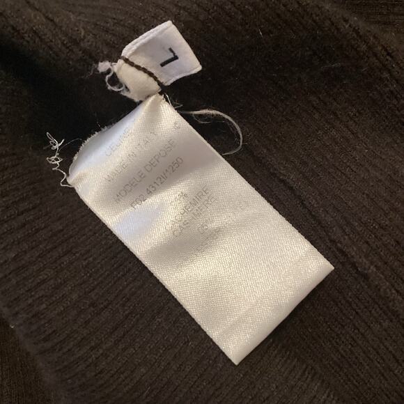 Celine Phoebe Philo Era Brown Cashmere Ribbed Turtleneck Sweater L - Picture 8 of 9